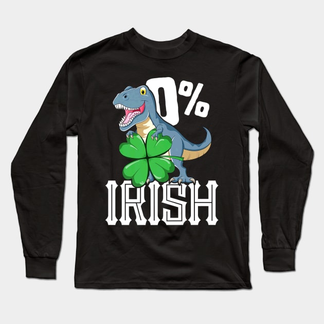 Rex St Patricks Day Dinosaur Long Sleeve T-Shirt by Brothers With Ax Sticks